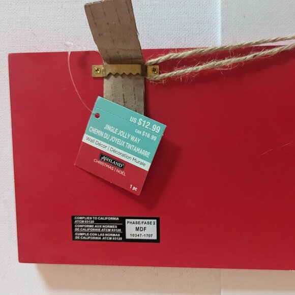 NWT! Retro 'No Humbugging' Red Christmas MCM Sign Michael's Holiday Home Decor - Picture 8 of 12